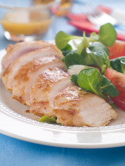 Chicken breast with salad