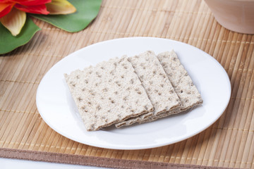 Cracker in dish