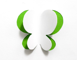 Greeting card with paper butterfly