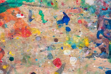 Grunge paint on wood background
