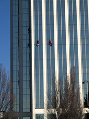 Window washers, Portland Oregon.