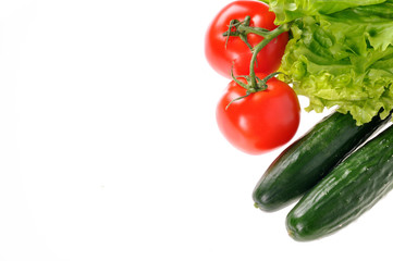 Fresh vegetable isolated on white background