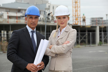 portrait of two contractors