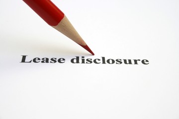 Lease disclosure