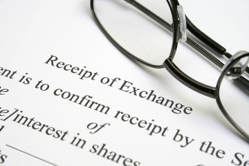 Receipt of exchange