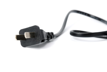 Electrical plug isolated on white background