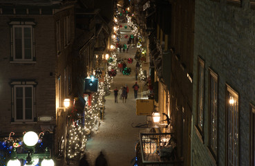 Street of Quebec Old city