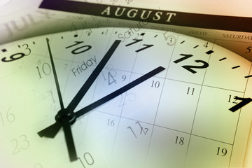 Clock and calendar time background