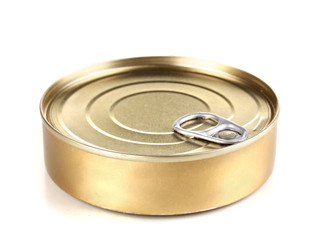 Tin can isolated on white