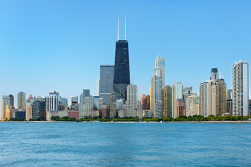View of Chicago in the morning - obrazy, fototapety, plakaty