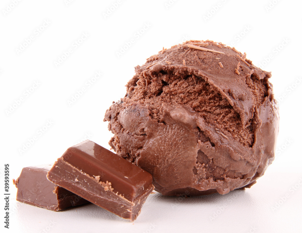 Poster isolated scoop of ice cream