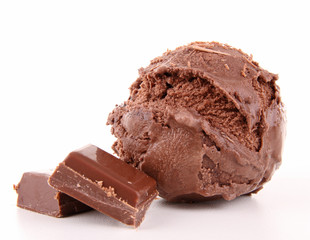 isolated scoop of ice cream