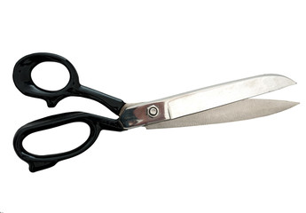 Dressmaking tailor scissors isolated over white background