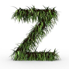 Texteffekt Blätter Buchstabe Z