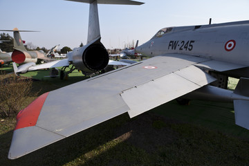 A  view of a jet planes