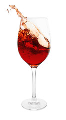 Red wine glass