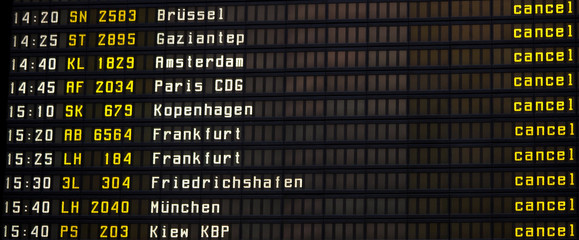 Gestrichen ,Cancel