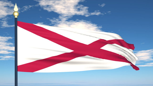 Flag of the state of Alabama USA