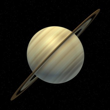 3d render of saturnus planet