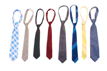 ties isolated on white