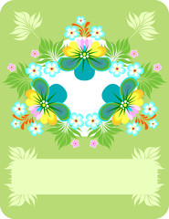 Illustration of abstract floral background