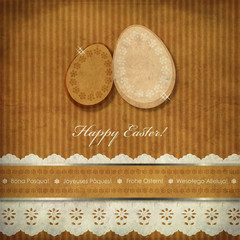 Frohe Ostern Natur Retro Vintage