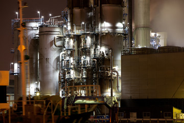 Oil Refinery on night