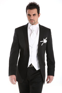 Handsome young man in tuxedo