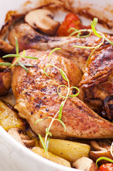 Hähnchenkeule gebraten