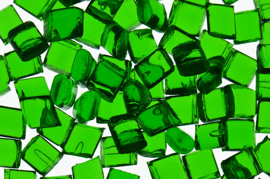 gr&uuml;n-transparentes Polymer