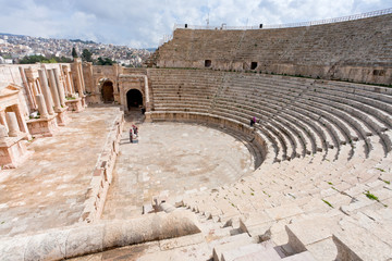 Large South Theatre - in antique town Jerash