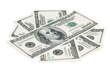 One hundred dollar bills