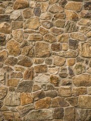 Masonry rock wall