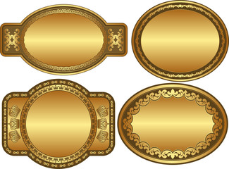 oval golden backgrounds