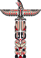 Haida style totem pattern