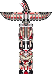Foto op Plexiglas Totempatroon in Haida-stijl © Artyom Yefimov