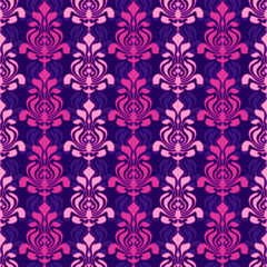 Classic damask pattern seamless wallpaper retro style