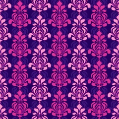 Gordijnen Classic damask pattern seamless wallpaper retro style © irmaiirma