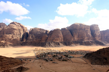 Beautiful view of the wadi rum in Jordan