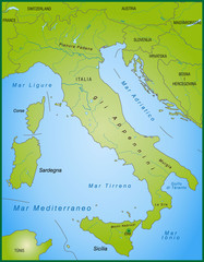 Italien mit Nachbarländern