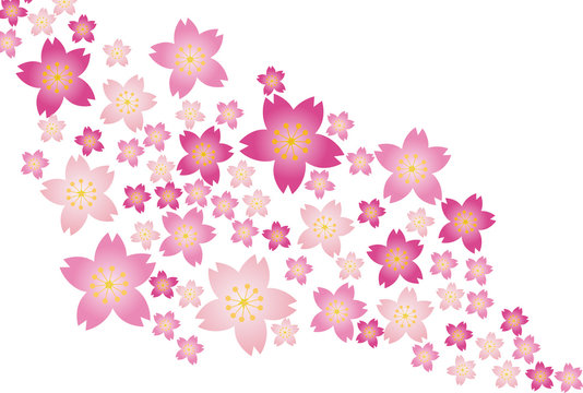 桜吹雪 Stock イラスト Adobe Stock