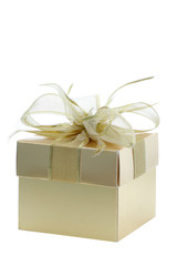 Golden gift box
