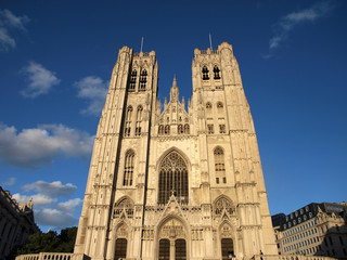 Fototapeta na wymiar The Cathedral of Saint Michael and Saint Gudula Brussels