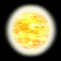 3d render of sun ball