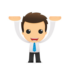 funny cartoon office worker