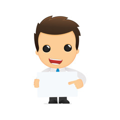 funny cartoon office worker