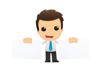 funny cartoon office worker