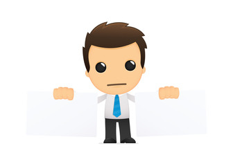 funny cartoon office worker