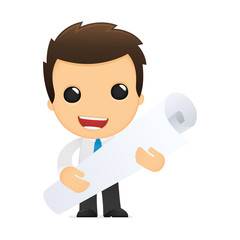 funny cartoon office worker