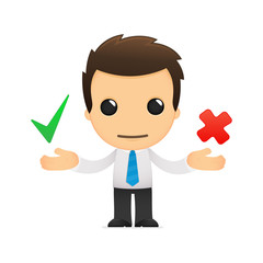 funny cartoon office worker